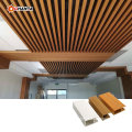 China Factory Lightweight WPC Timber Strip False Wood Ceiling Panels for Suspended Ceiling